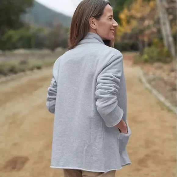 Frank & Eileen Belfast Peacoat in Gray Melange